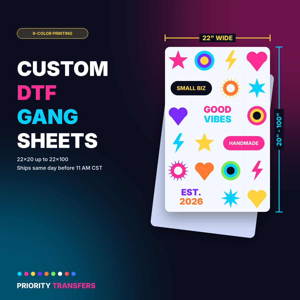 Custom DTF Gang Sheet